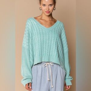 POL Knit Turquoise Sweater – Size M | VGUC
